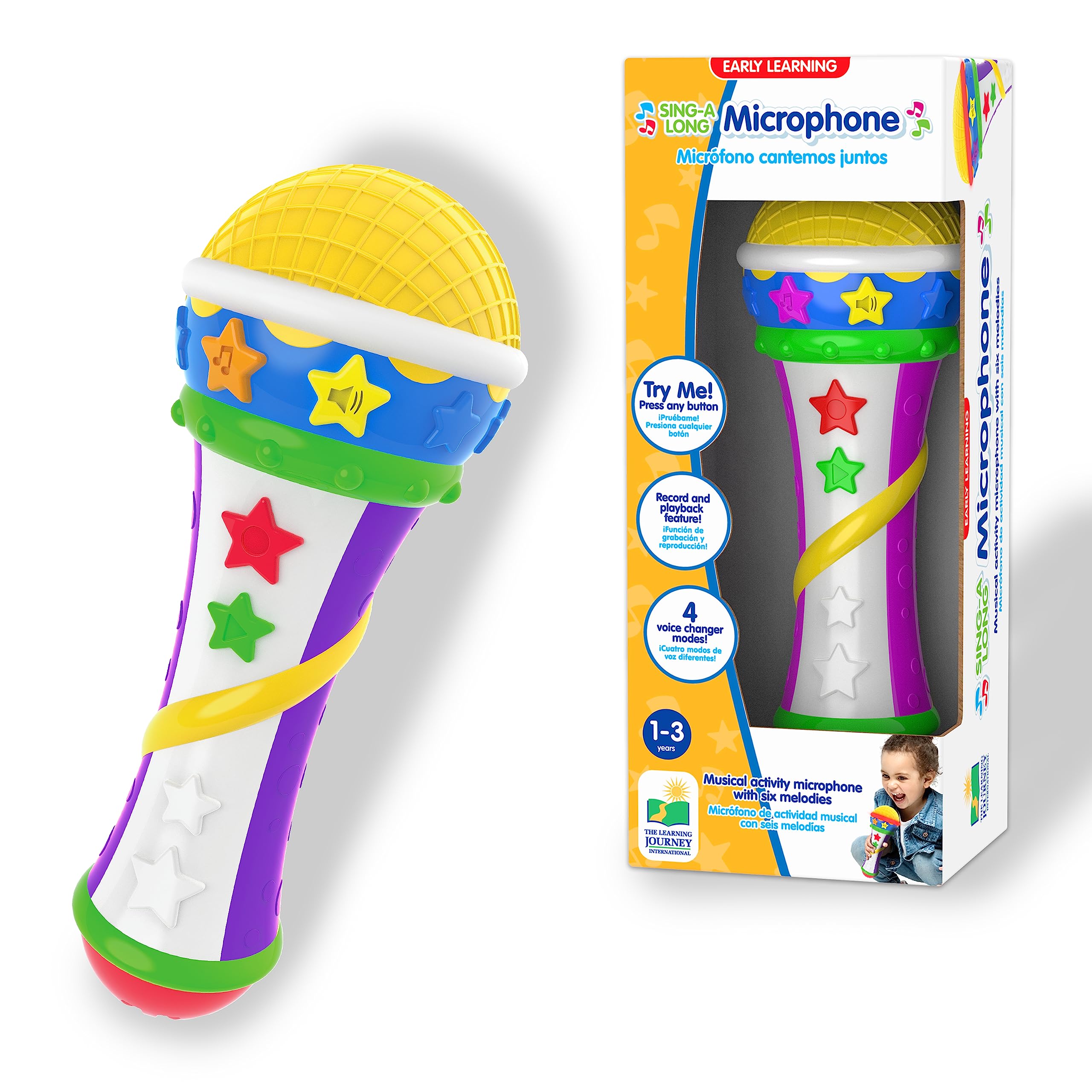 The Learning Journey Early Learning - Sing Along Microphone - Electronic Musical Toddler Toys & Gifts for Boys & Girls Ages 12 Months and Up - Mind Building Musical Learning Toy