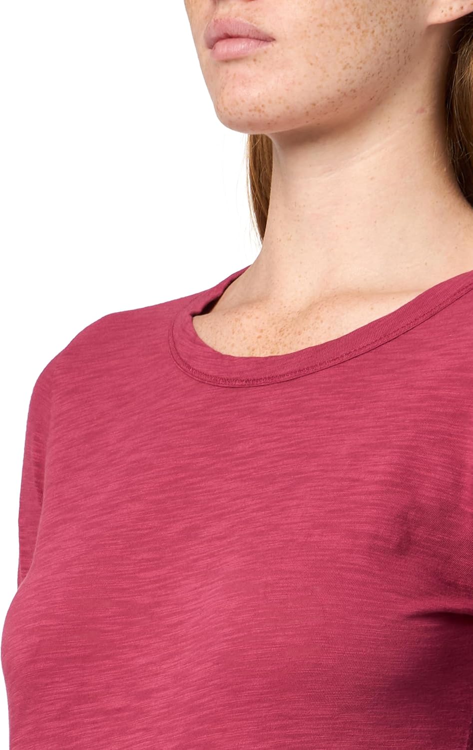 VELVET BY GRAHAM & SPENCER Women's Lizzie Velvet Originals Long Sleeve Tee, Garnet, X-Small - Image 3