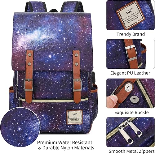 Miniatura 4 de YGR - Mochila con estampado floral para laptop para mujeres, hembras, escuela, viaje, negocios, deportes al aire libre, oficina, trabajo