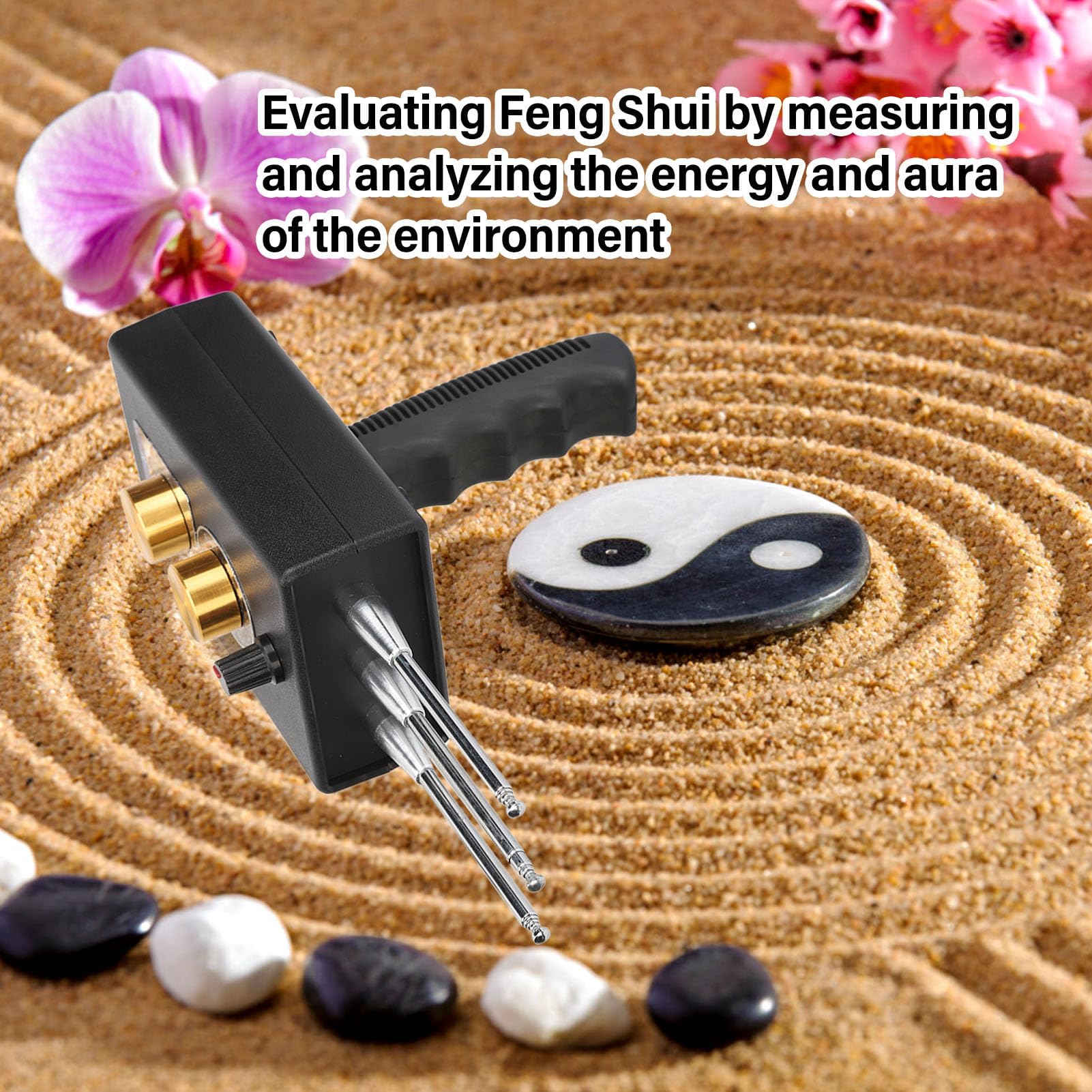 XHTLLO Portable Aura Detector for Feng Shui Analysis, Handheld Rechargeable Geomagnetic Field Meter 100 to 240V(US)