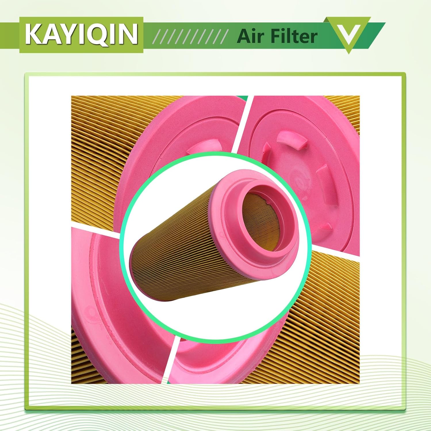 1613740800 54672522 C20500 KAYIQIN Air Filter for Air Compressor Replacement, Compatible with Each Series 1613-7408-00 6.2085.0 6211474300