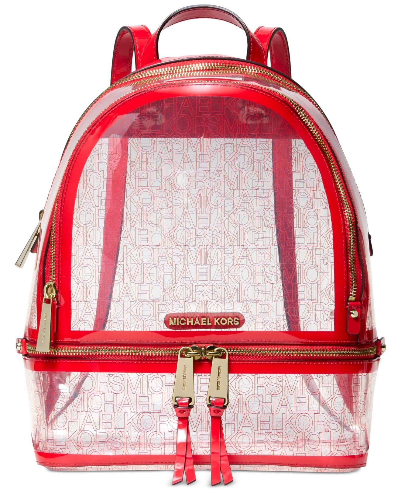 Michael Kors Clear Backpack Backpack Michael Kors Clear With Black Patton Trim - www  main image 3