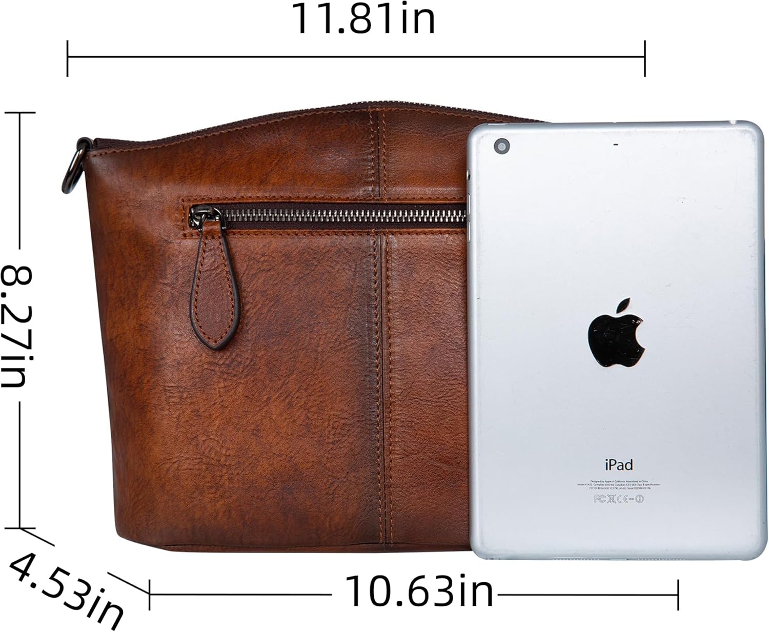 HESHE Crossbody Bags for Women Genuine Leather Purses with Multi-Pockets Vintage Ladies Small Shoulder Satchel Bag - Image 6