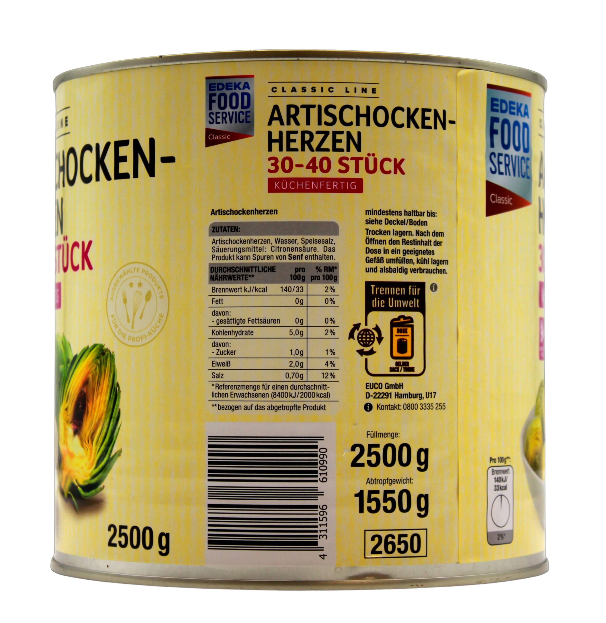 Classic Line Artischockenherzen 3er Pack 3 x 1.55 kg