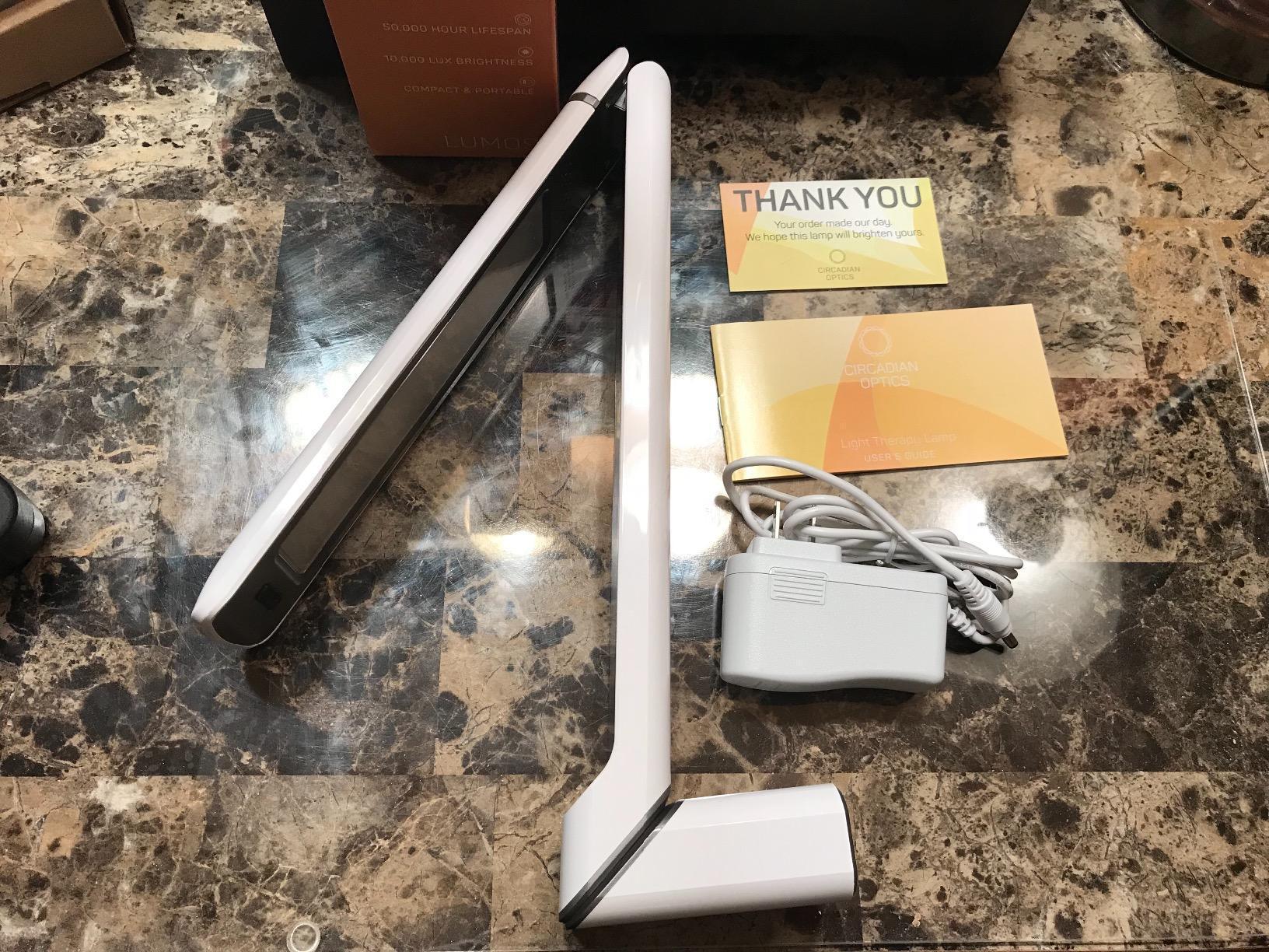 Sturdy and stylish for a light therapy lamp