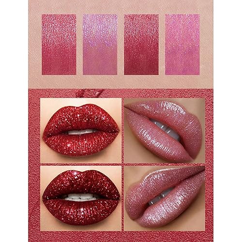 Miniatura 9 de Xiahium Juego de 4 pintalabios de larga duración impermeable antiadherente de terciopelo mate de alta pigmentación color nude hidratante brillo