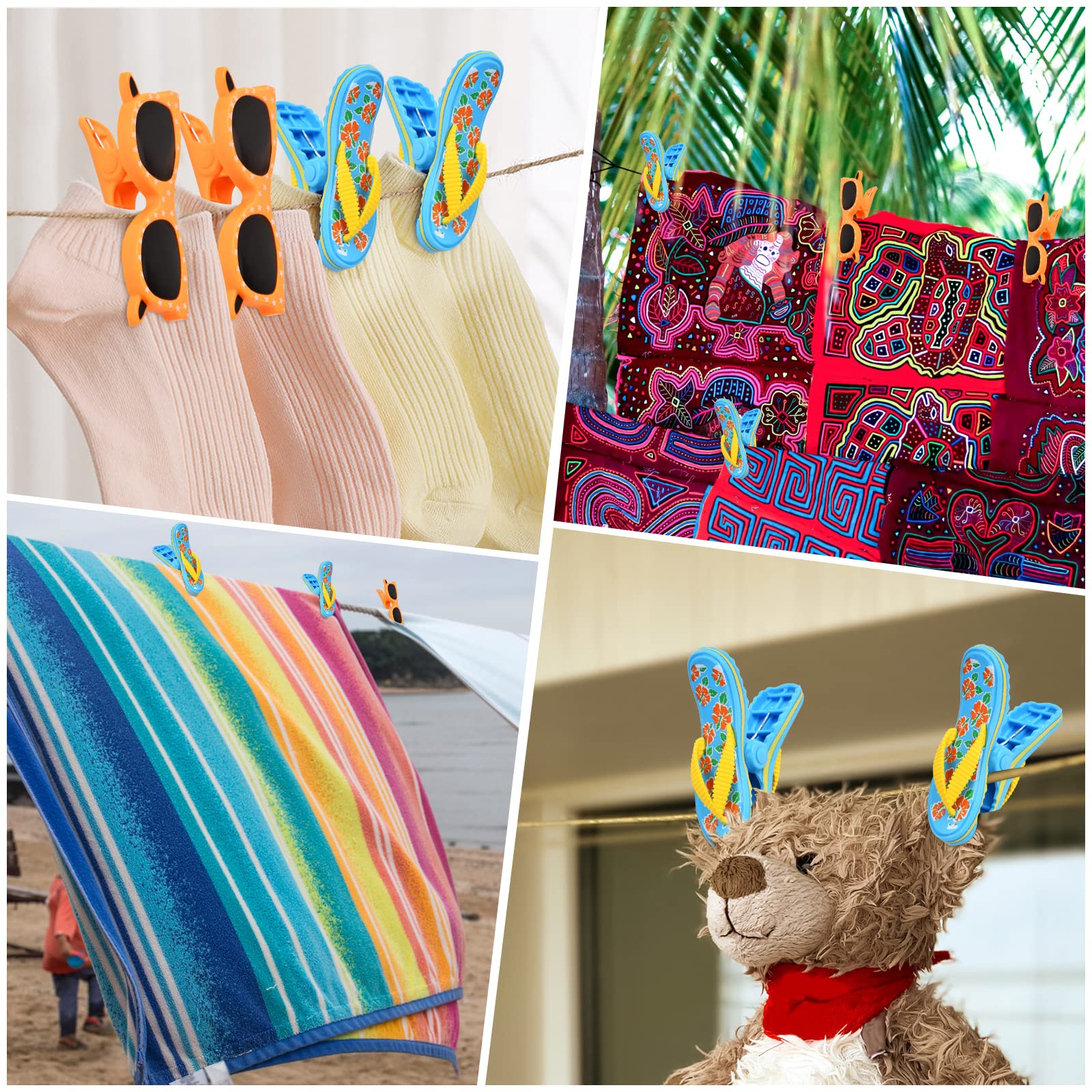 Pince à Linge,Pinces à Linge En Plastique, 3 Pièces, Grande Pince à