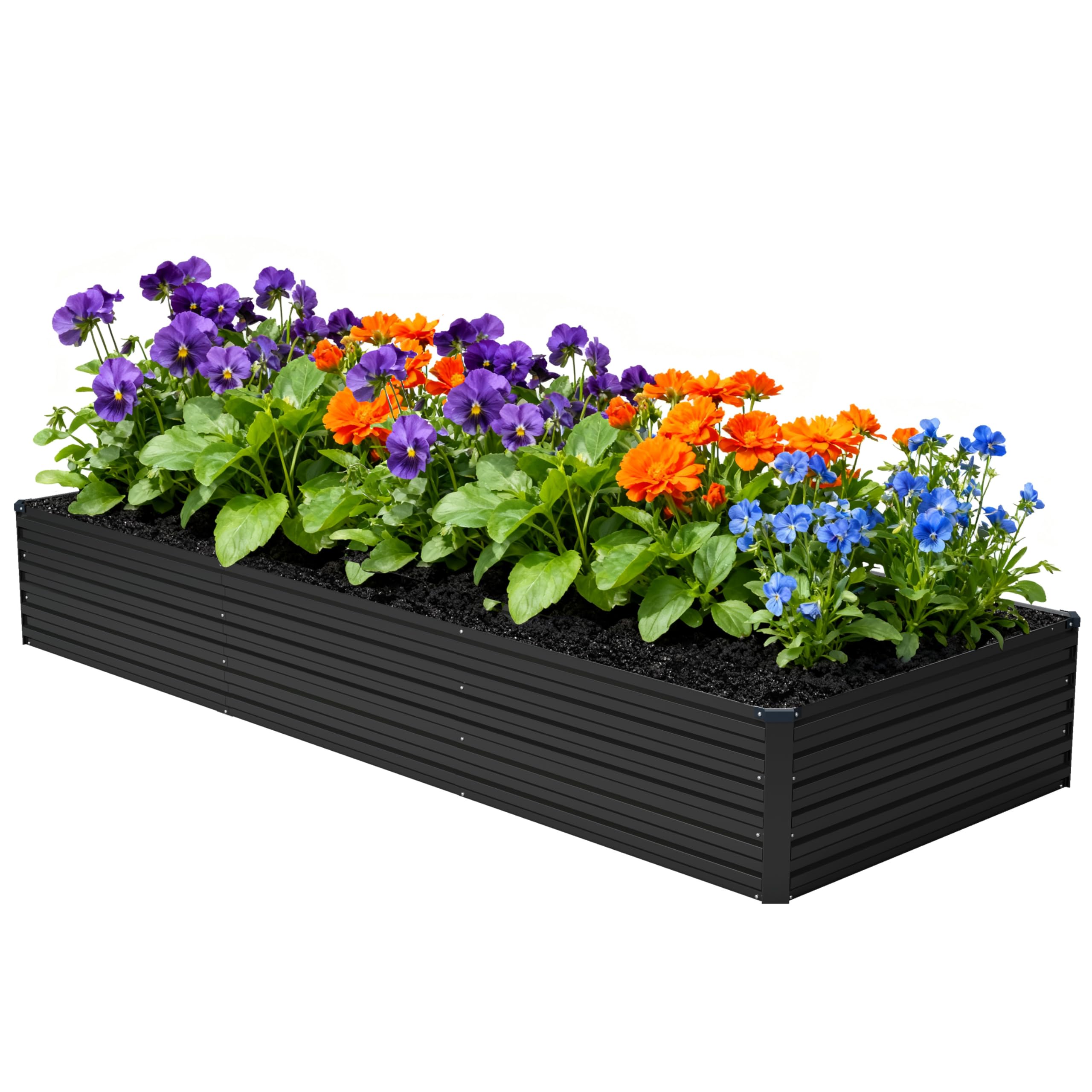 Amazon.com: Foxlang 12x4x1.5ft Galvanized Raised Garden Bed