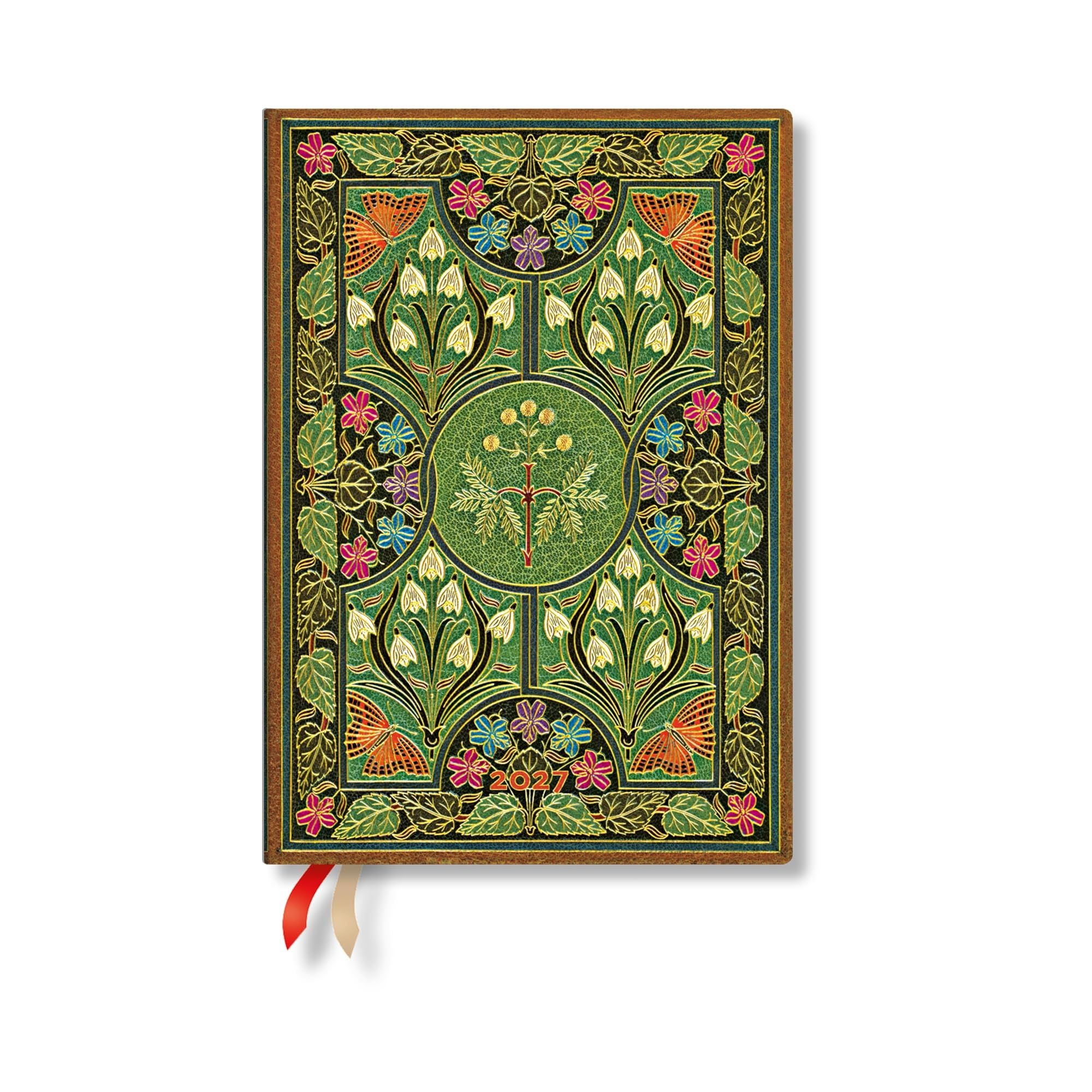 2027 Poetry in Bloom Midi 12-Month Hardcover Dayplanner (Elastic Band Closure) Verso