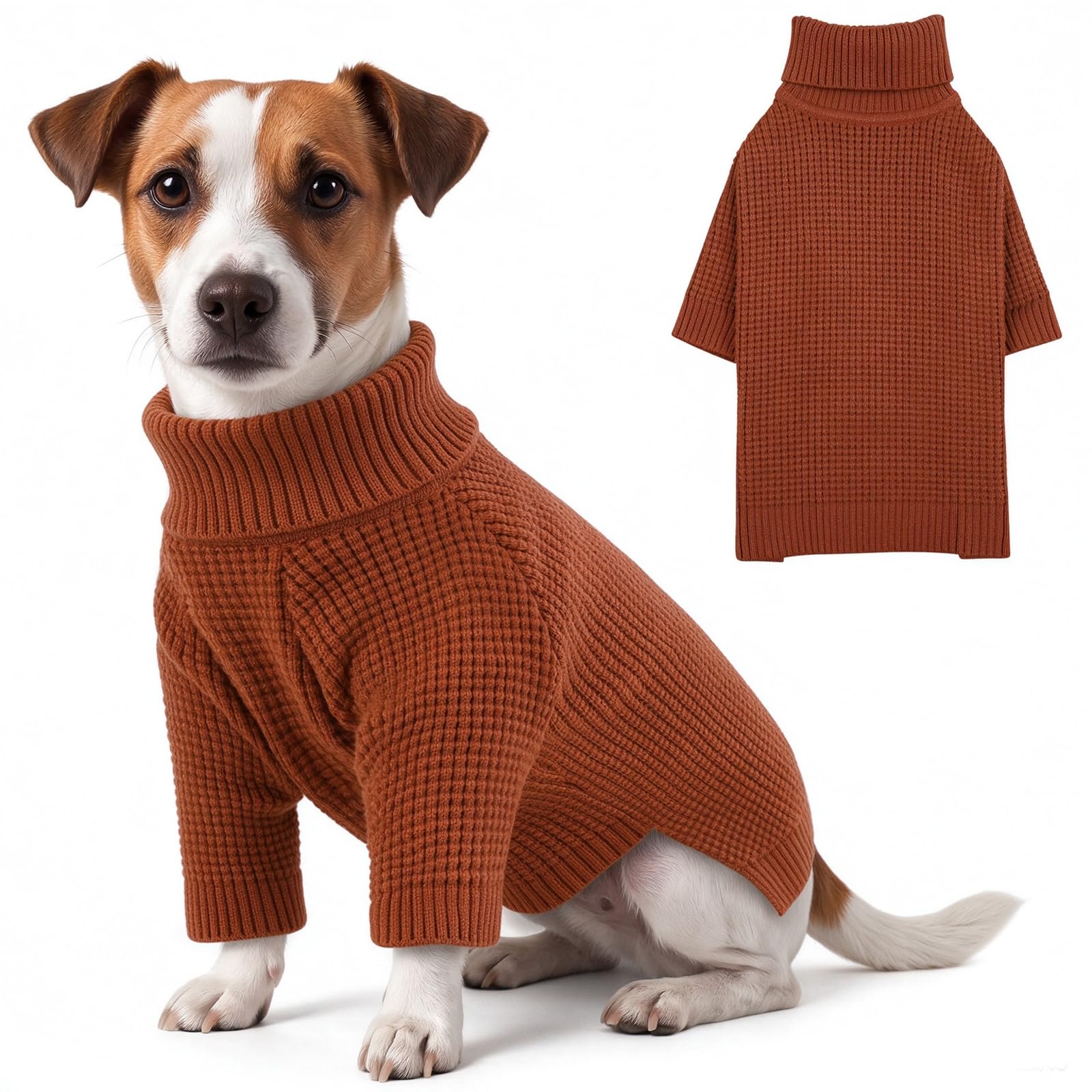 KONVINIT Puppy Jumper Dog Jumper Rolled Collar High Elastic Breathable xs — image 1