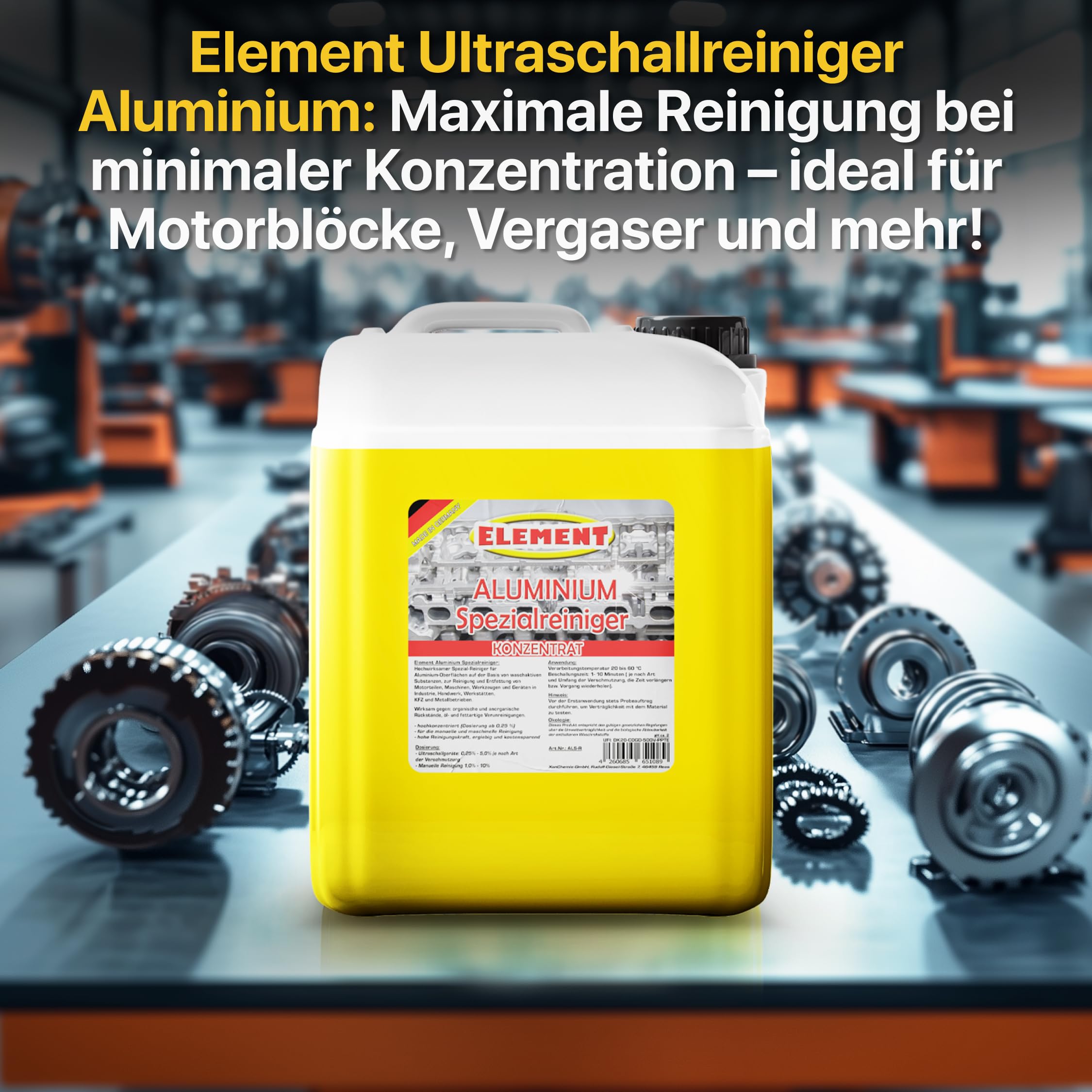 Element Ultraschallreiniger Aluminium 5 Liter Spezialreiniger Konzentrat Aluminiumreiniger