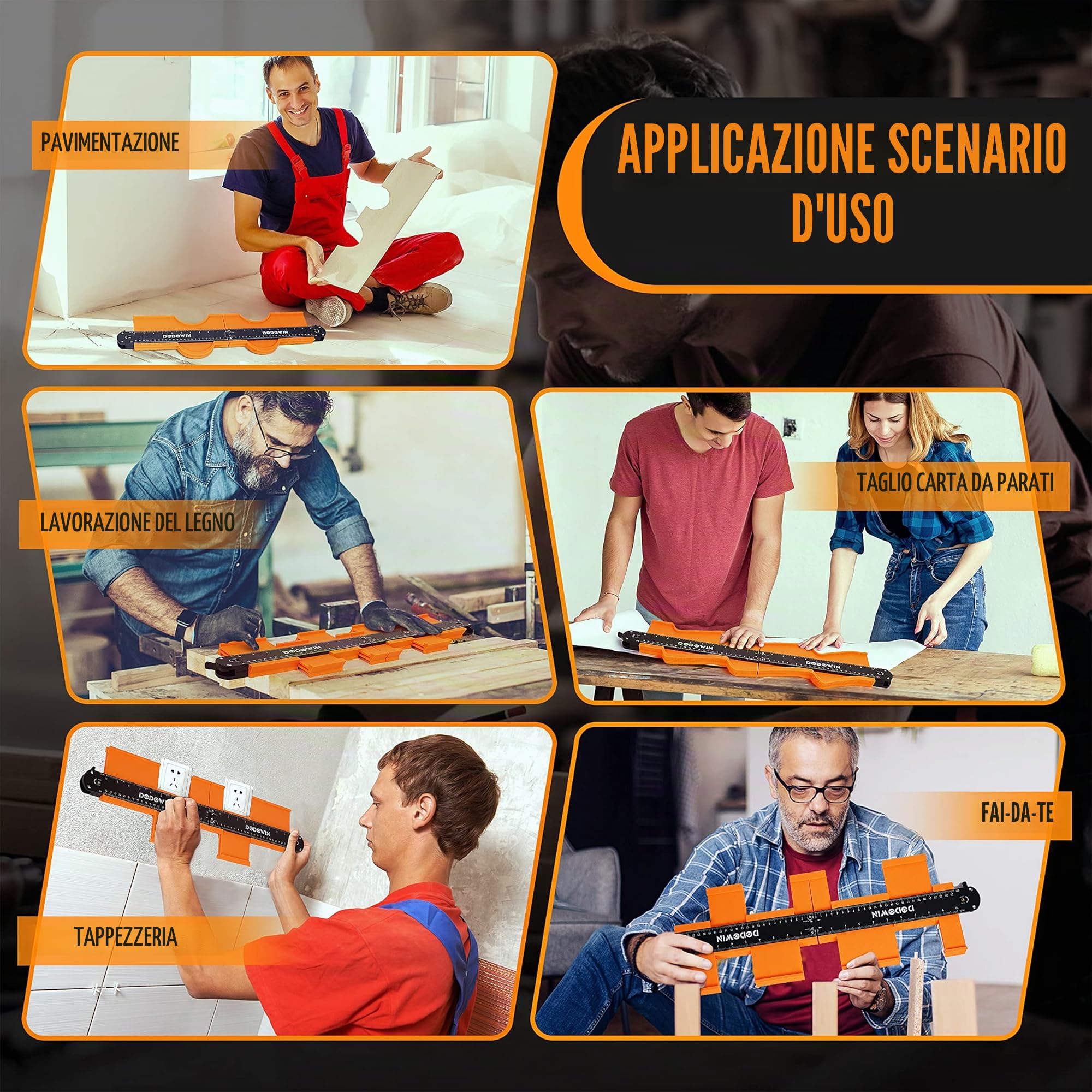 DODOWIN Collegabile Replicatore di Contorno 50cm, Regalo Festa del Papà Originali, Calendario Avvento 2025 Homme, Fai Da Te Attrezzi Falegnameria, Sagomatore, Regali di Natale Uomo Papà Compleanno