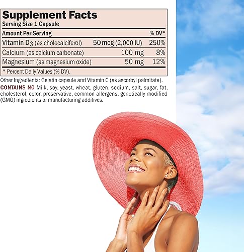 Miniatura 2 de Andrew Lessman Vitamina Cápsulas  Alta Potencia, esencial para la absorción de calcio, apoya la salud de los huesos, la función muscular saludable,