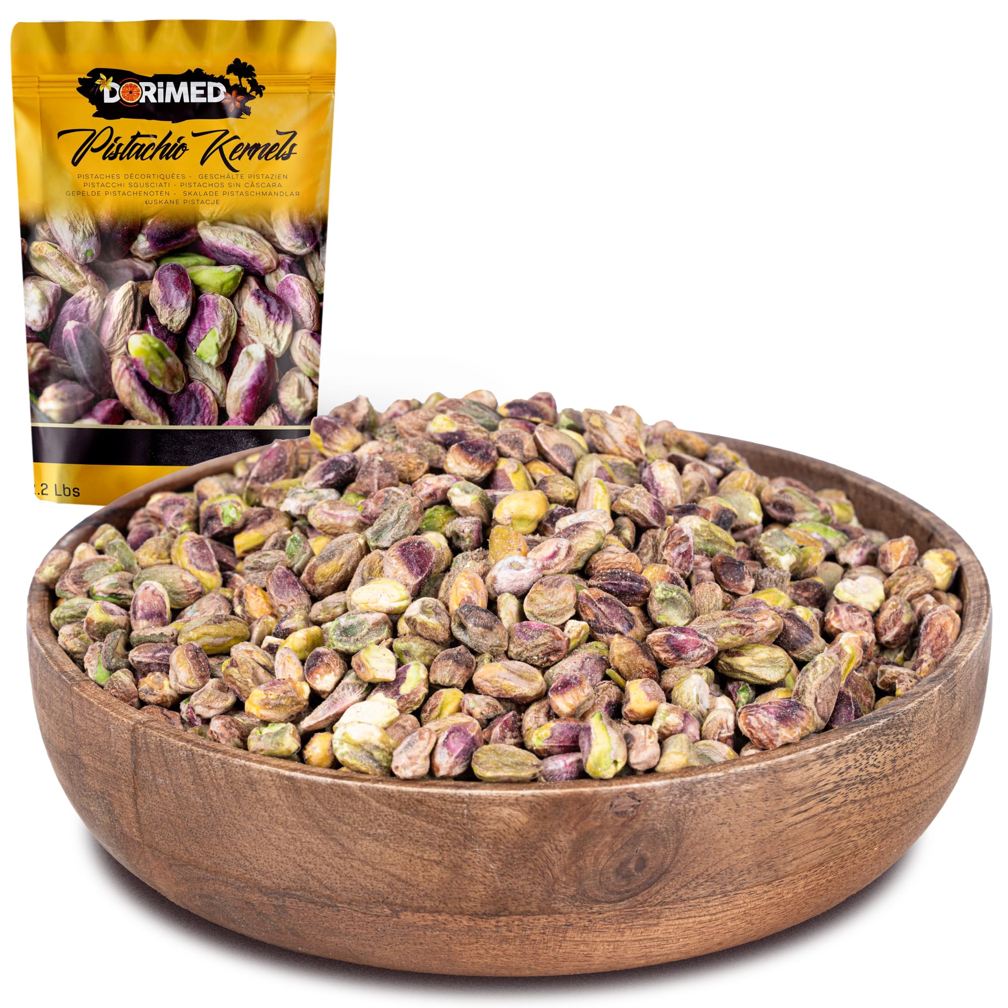Pistachos, sin cáscara 1 Kg, naturales, sin sal, sin OGM, sin conservantes, ideales para recetas.