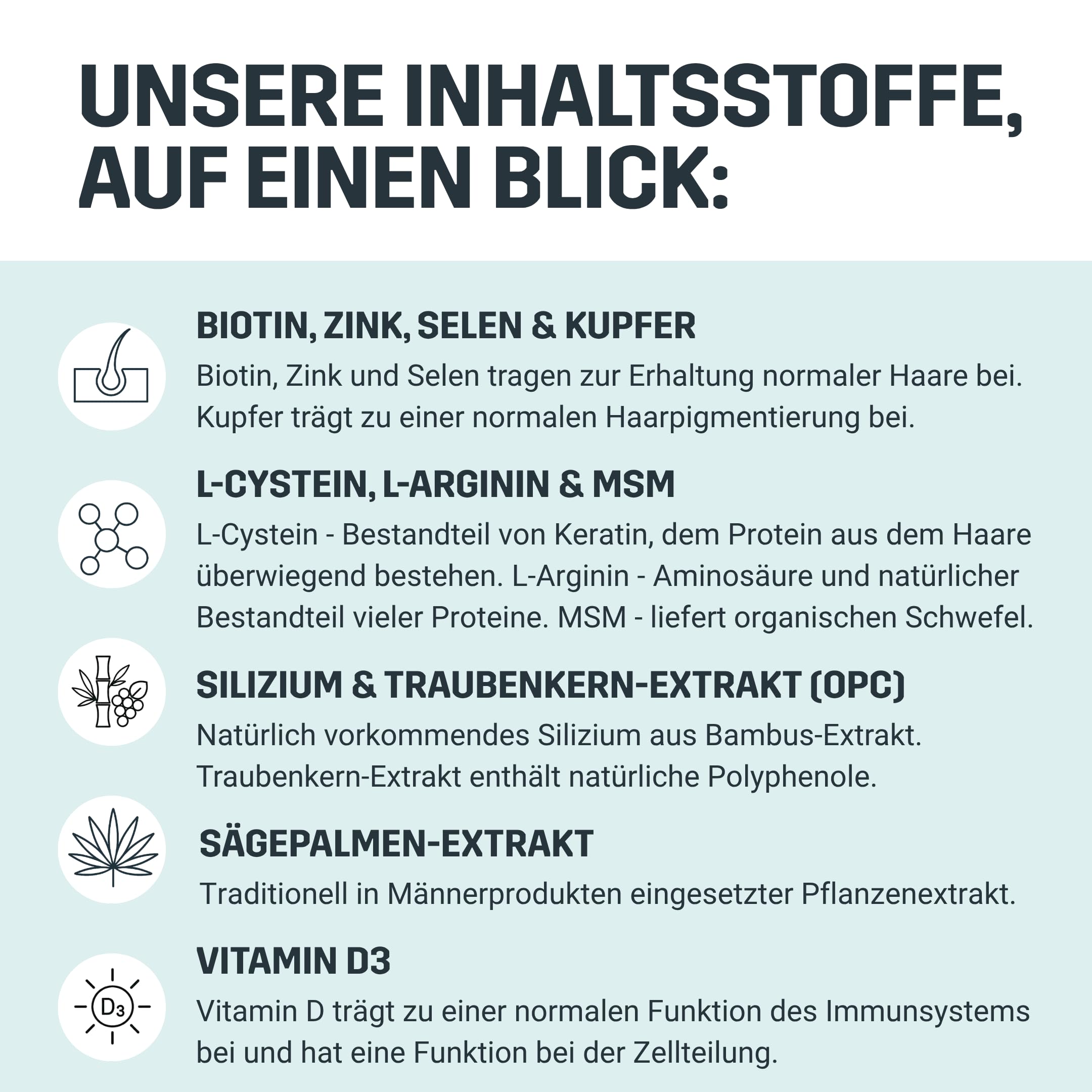 Mister Buddy+ HAIR – Nährstoff-Komplex mit 5.000 µg Biotin – 90 Kapseln