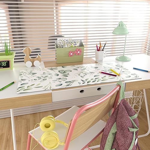 Vista 50 de Colorful Star Alfombrilla grande para mouse, botánica abstracta impermeable, alfombrilla de mouse para juegos de computadora, alfombrilla de mouse