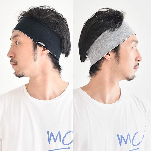Miniatura 5 de Diadema deportiva para hombre que absorbe el sudor  algodón absorbente reversible fabricado en Japón