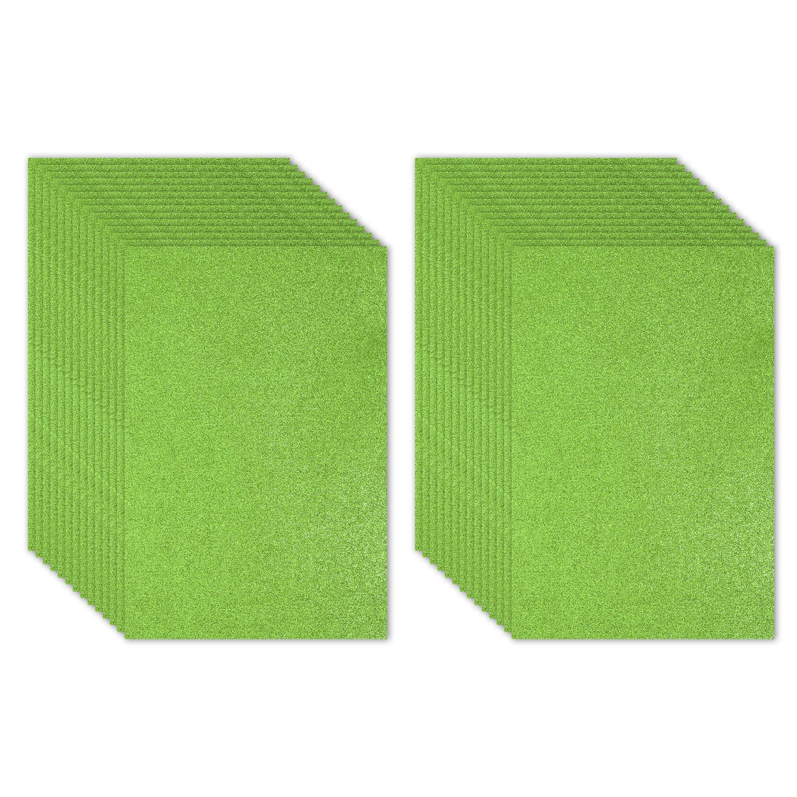 PATIKIL 30Sheets Grass Green EVA Glitter Foam Sheet 11.8 x 7.9 Inch 2mm Thick Sparkle Craft Foam Sheet for Crafts DIY Project