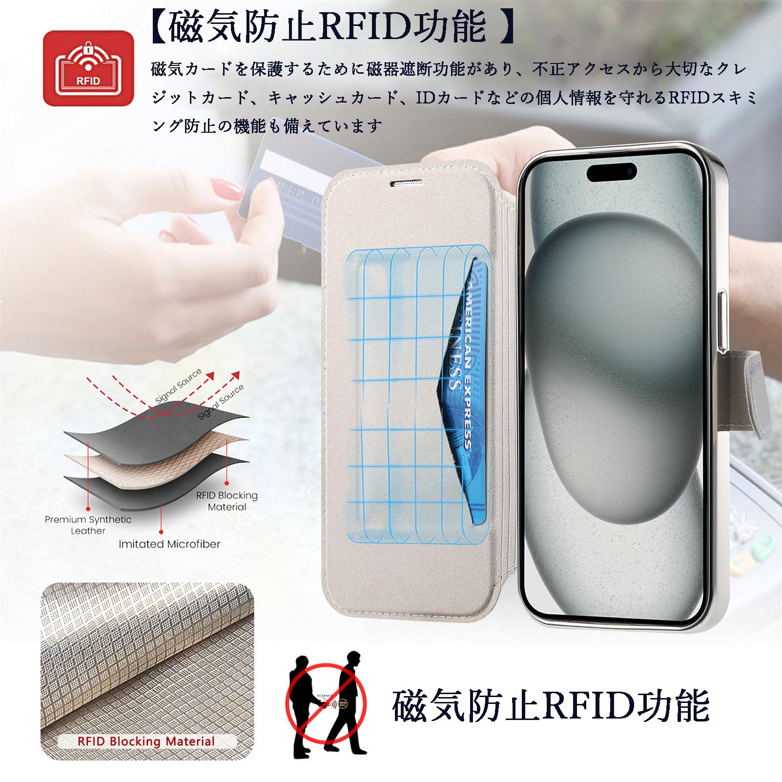 iPhone14手帳型ケース 2個セット Amazon.co.jp: 【磁石2in1分離式】 スマホケース 対応 iPhone14 ケース