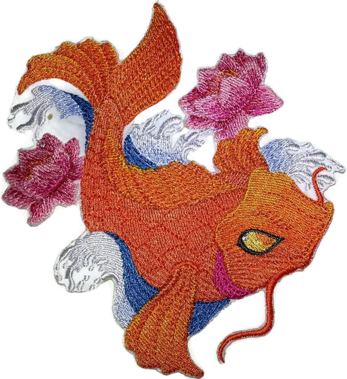 Nature's Bounty Beautiful Custom Fish Portraits[ Asian Koi Fish ] Embroidered Iron On/Sew Patch [6" x5"]
