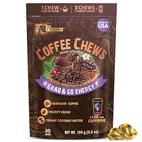 YouChews Coffee Chews - Grab & Go Energy with 100mg