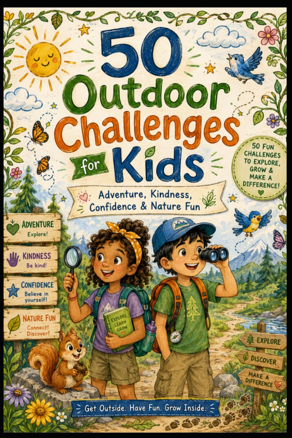 50 Outdoor Challenges for Kids: A Fun Illustrated Activity Book to Build Confidence, Resilience, Kindness, Mindfulness, Teamwork and Social-Emotional Skills