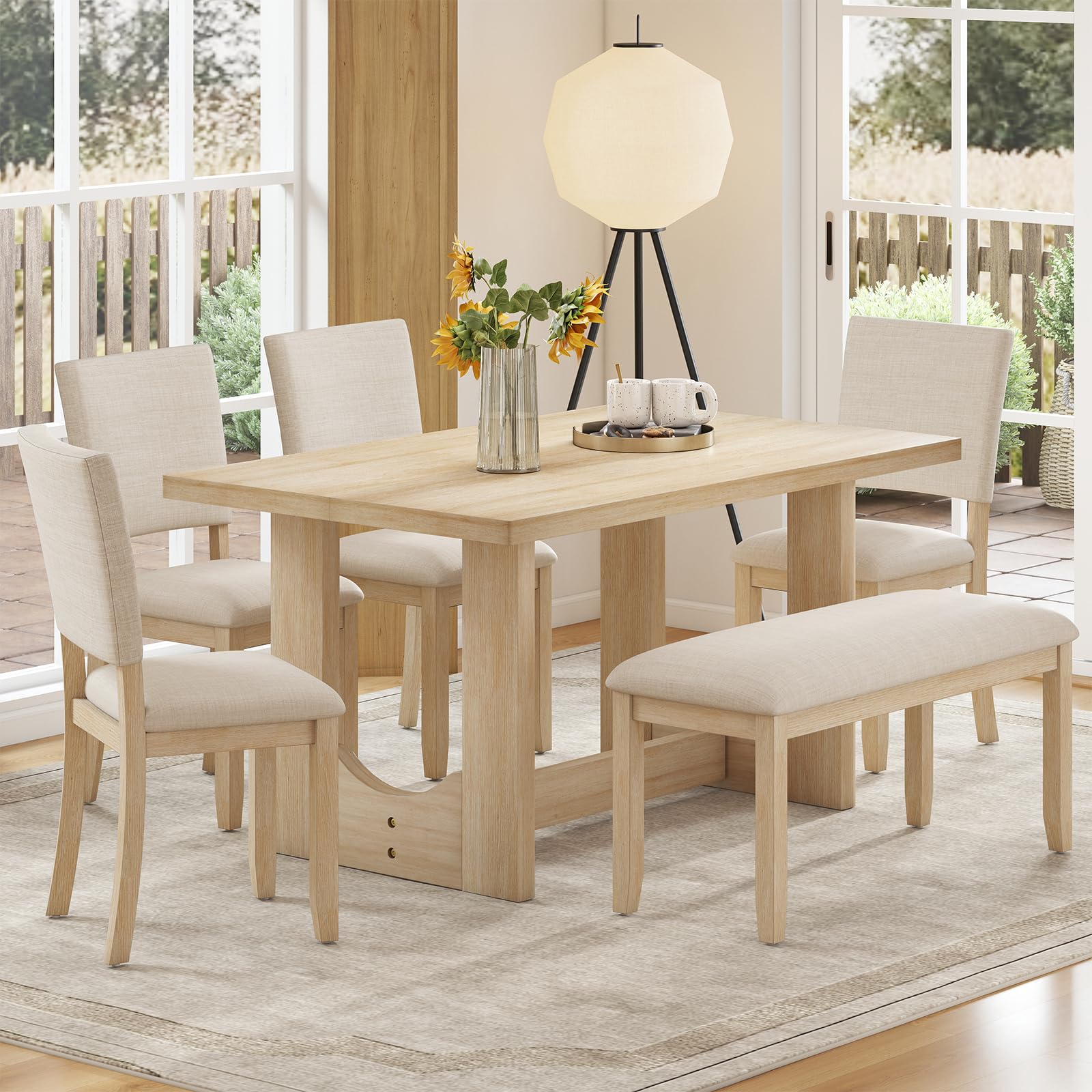 Photo 1 of Zevemomo 6-Piece Dining Table Set