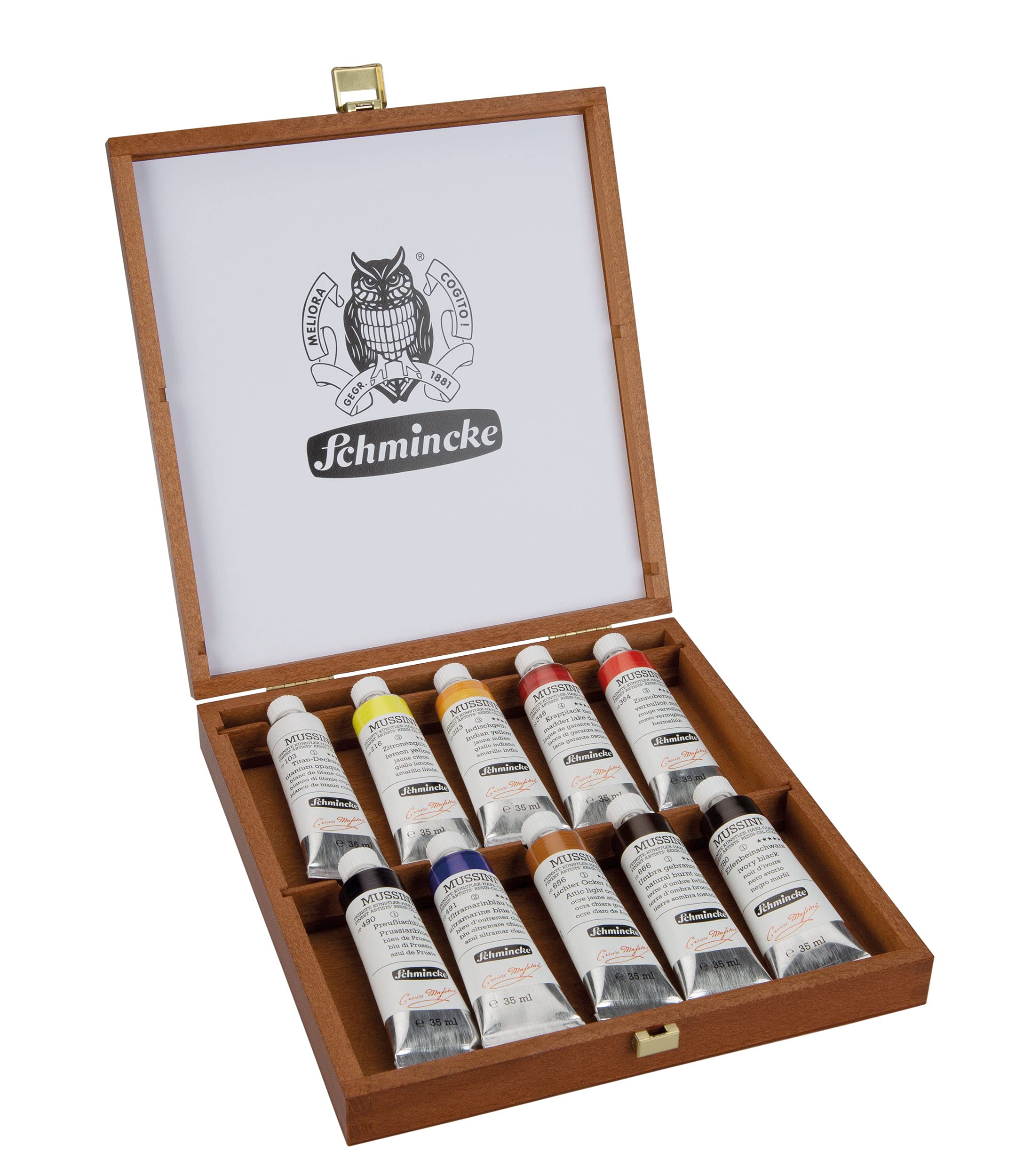 Schmincke Zestaw farb olejnych Mussini - 10 kolorów x 35 ml
