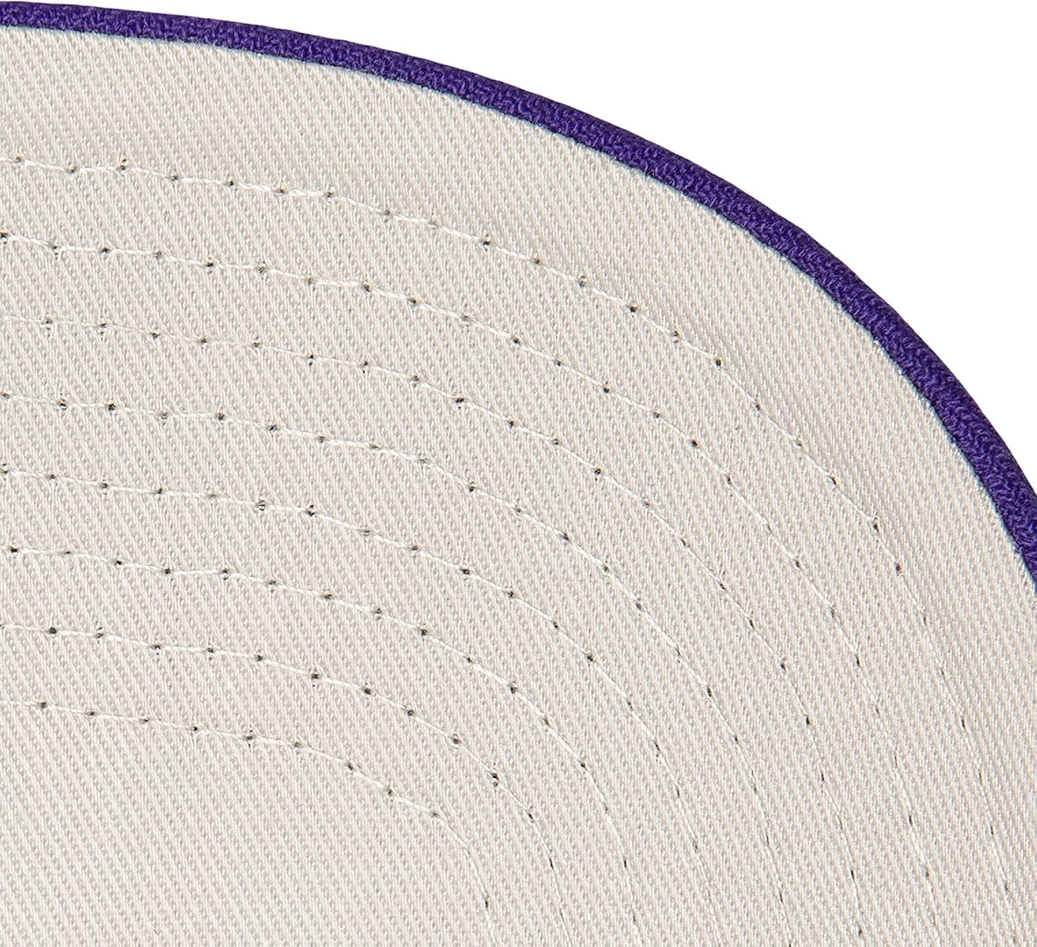 Mitchell & Ness LA Los Angeles Lakers Overbite Pro Cap, Adjustable Hat Black Purple