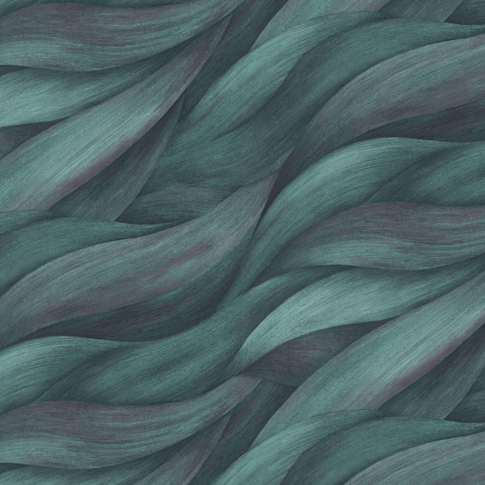 Erismann 10257-18 Non-Woven Wallpaper Casual Chic Waves Pattern Petrol Purple
