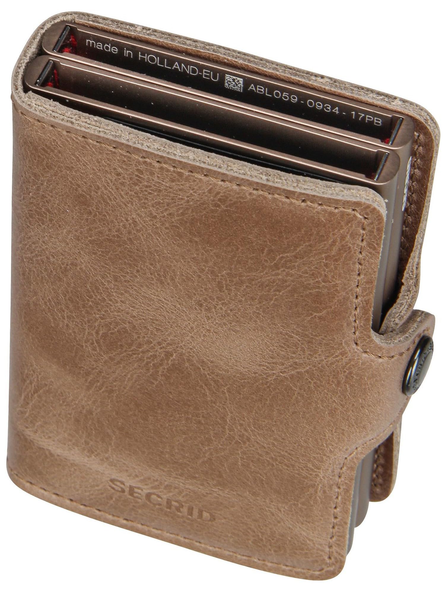Secrid Bric's - Portafoglio doppio in pelle effetto vintage
