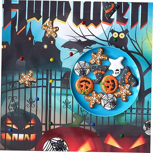 Miniatura 8 de Abaodam 3pcs Halloween Tablecloth Holiday Tablecloth Scary Table Cloth Halloween Table Setting Mantel top Runner Table Decoration Table Cover Props