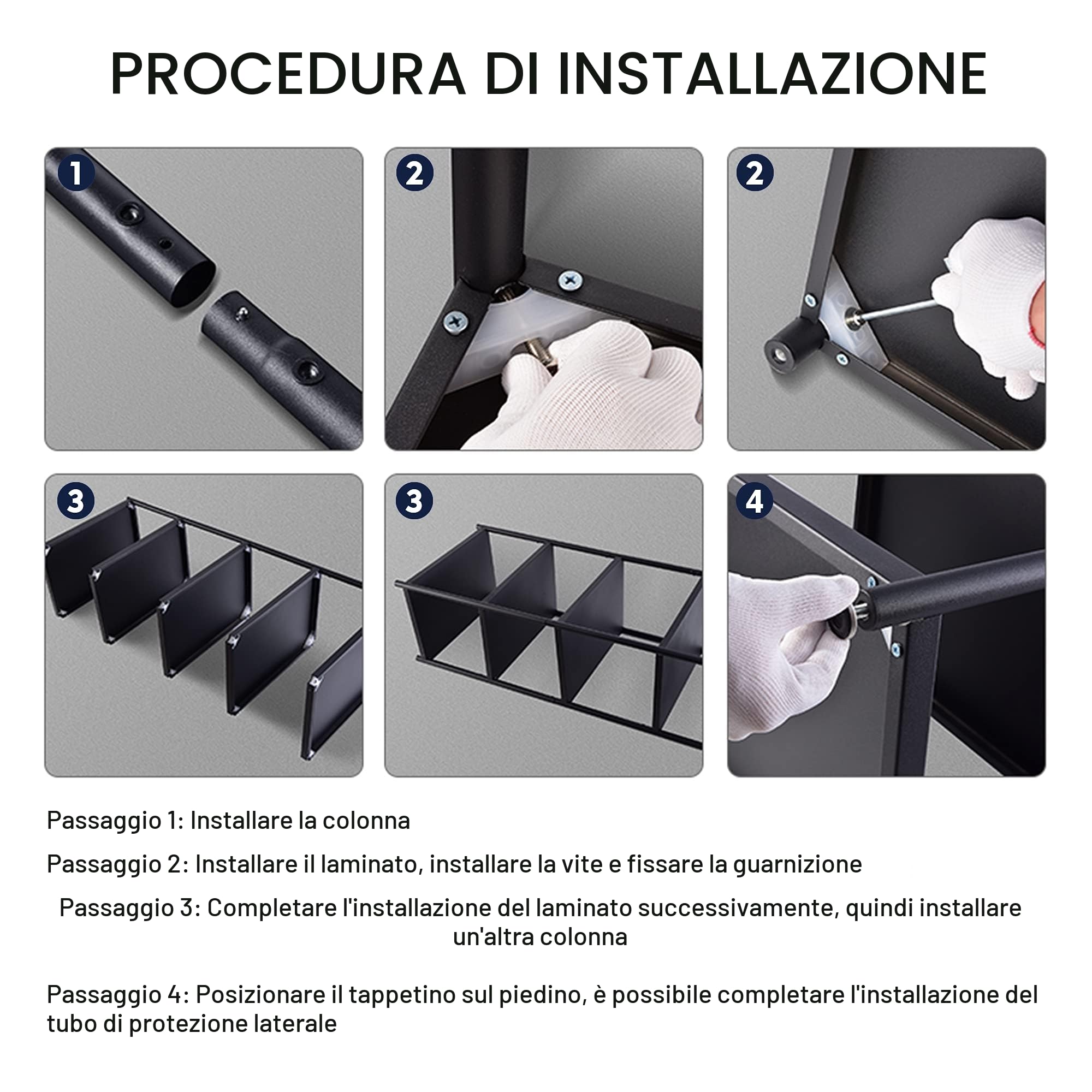 WPT Kitchen Baker's Rack Utility Scaffale per forno a microonde, carrello su ruote, organizer da cucina regolabile a 4 ripiani, in acciaio inox