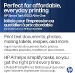 HP Smart Tank 6003 Wireless All-in-One Ink Tank Printer, Scanner, Copier with up to 3 Years of Ink Included, Best for Home, Cartridge-Free Refillable, AI-Capable, Portobello (9B5C8A)