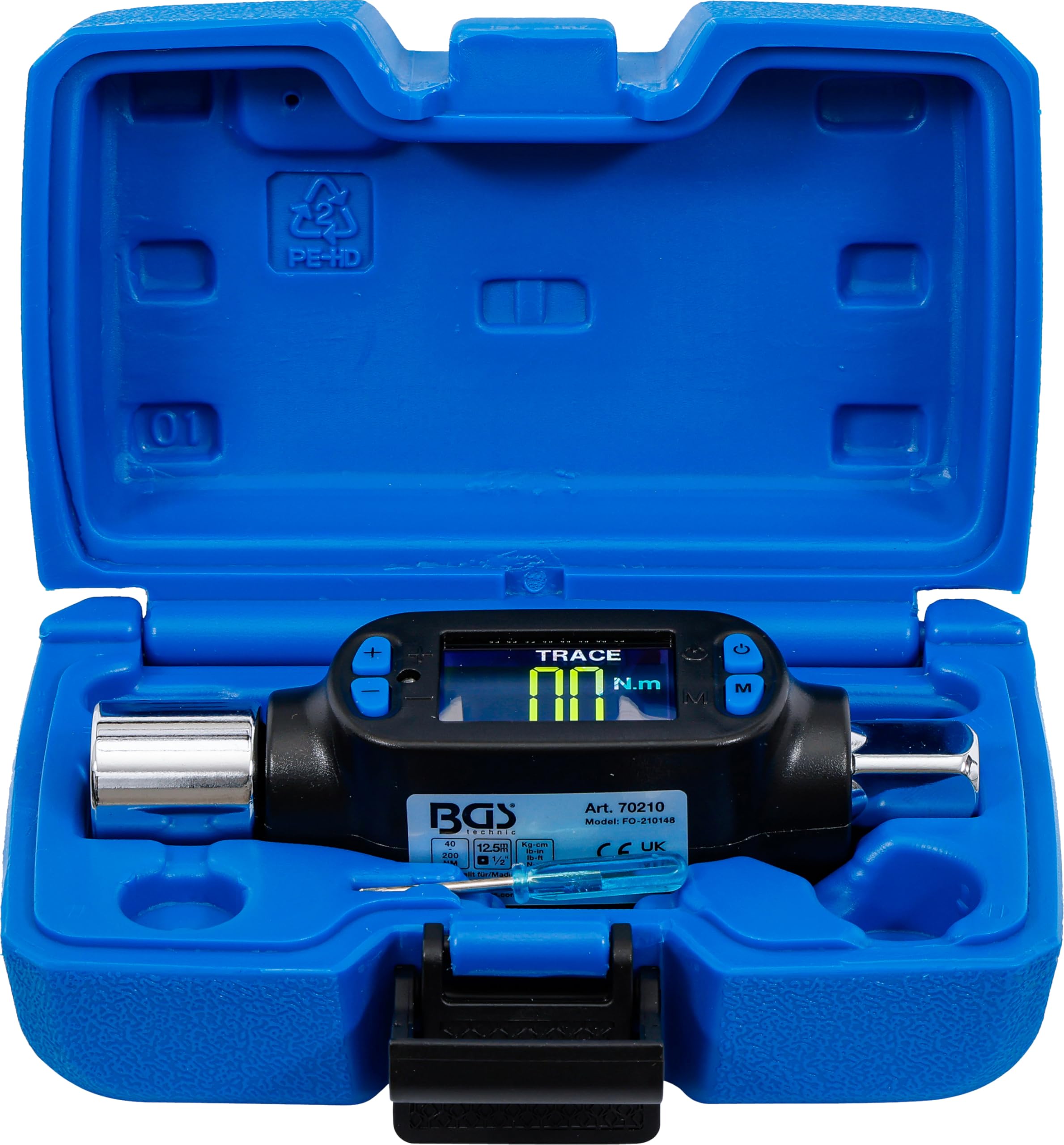 BGS 70210 | Misuratore digitale per dinamometro | 12,5 mm (1/2") | 40 - 200 Nm