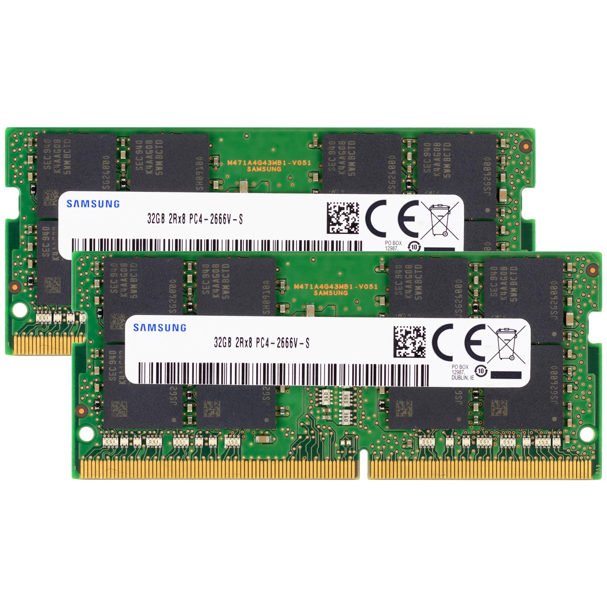 Samsung SD-DIMM DDR4-2666 32GB 2枚組　64GB Samsung 64GB (2x32GB) DDR4 2666MHz PC4-21300 (PC4-2666V