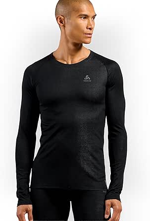 Odlo Unterhemd Herren Langarm Active F-Dry Light I Funktionsshirt I Funktionsunterwäsche Langarm Sportunterhemd I Herren