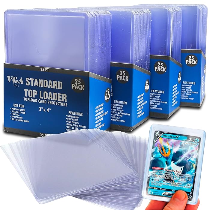 Buy Top Loaders for Cards 100 Count 3 x 4 inches, Clear Trading Card