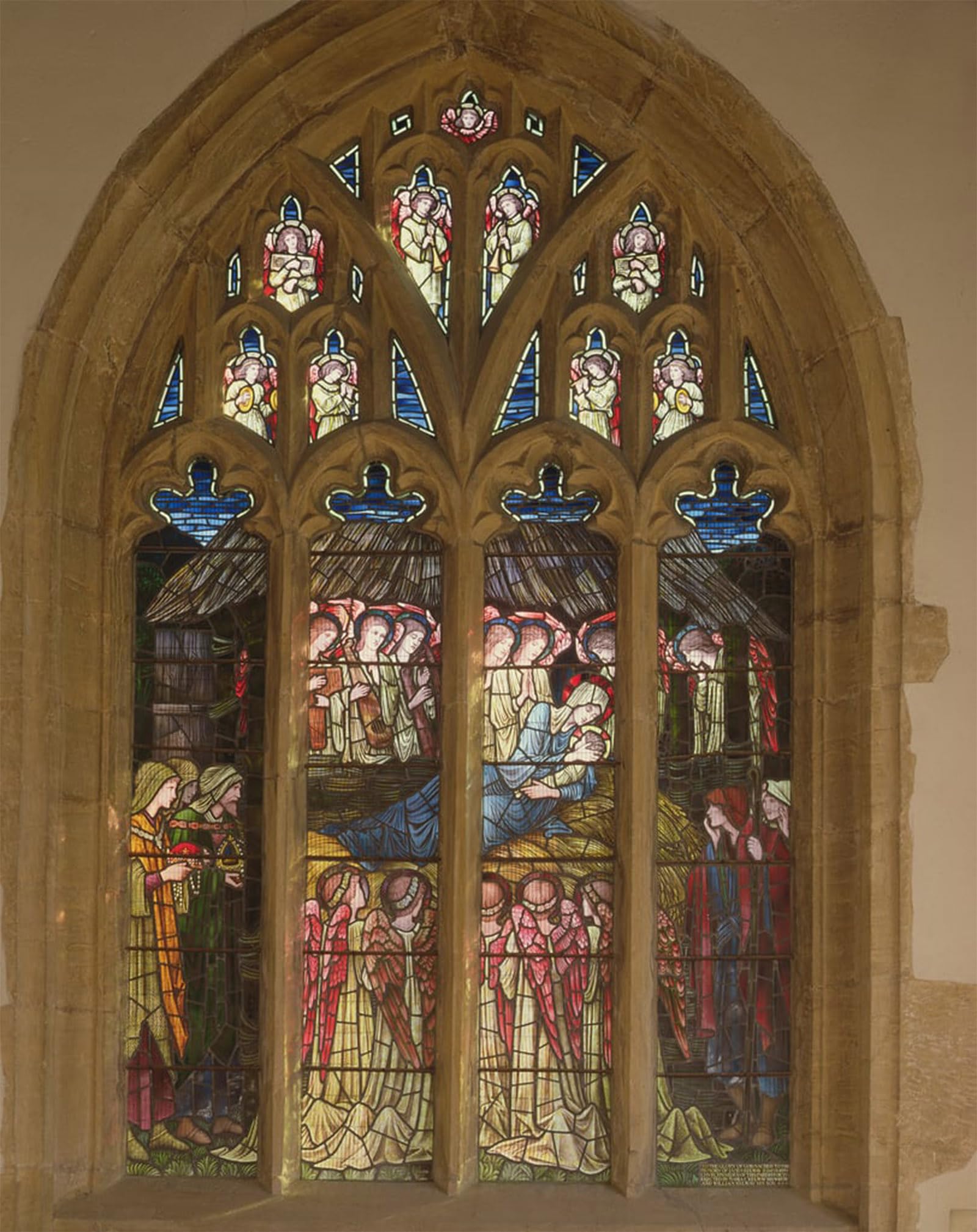 POSTERIIk Famous Modern Artwork Art Mural the Nativity by Edward Burne Jones Oil Paintings Pictures for Home Decor 60x90cm