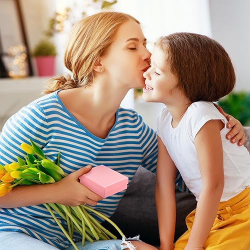 Miniatura 5 de Sasylvia 36 cajas de regalo de joyería, cajas pequeñas de embalaje de joyas con tapas con cojín de espuma, 3.5 x 2.8 x 1.2 pulgadas (rosa)