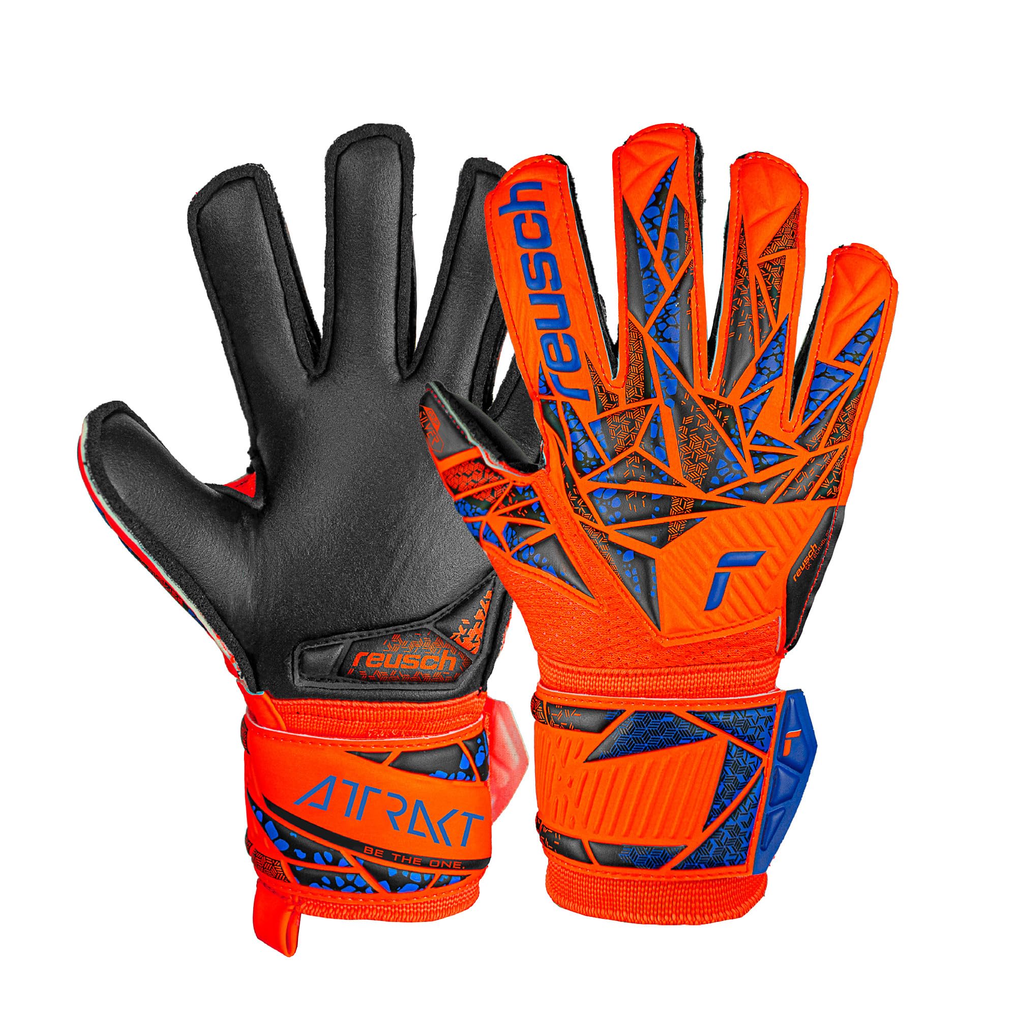 Reusch Torwarthandschuhe Kinder Jugendliche | starker Grip, optimale Passform & maximale Stabilität | für Training & Spiel | Naturrasen & Kunstrasen | Größe 4-8 | Attrakt Silver Junior