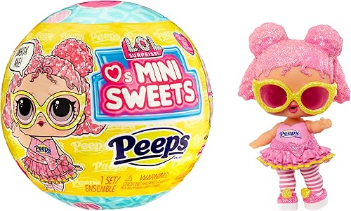 LOL Surprise Loves Mini Sweets - Peeps Peludo Pollo con muñeca coleccionable, 7 sorpresas, tema de Pascua de primavera, muñeca pequeña de edición