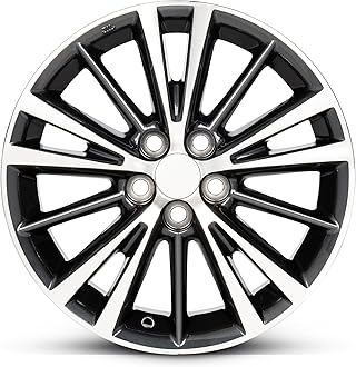 For 2014-2019 Toyota Corolla 16 Inch Black Machine Face Aluminum Rim - OE Direct Replacement - Road Ready Car Wheel