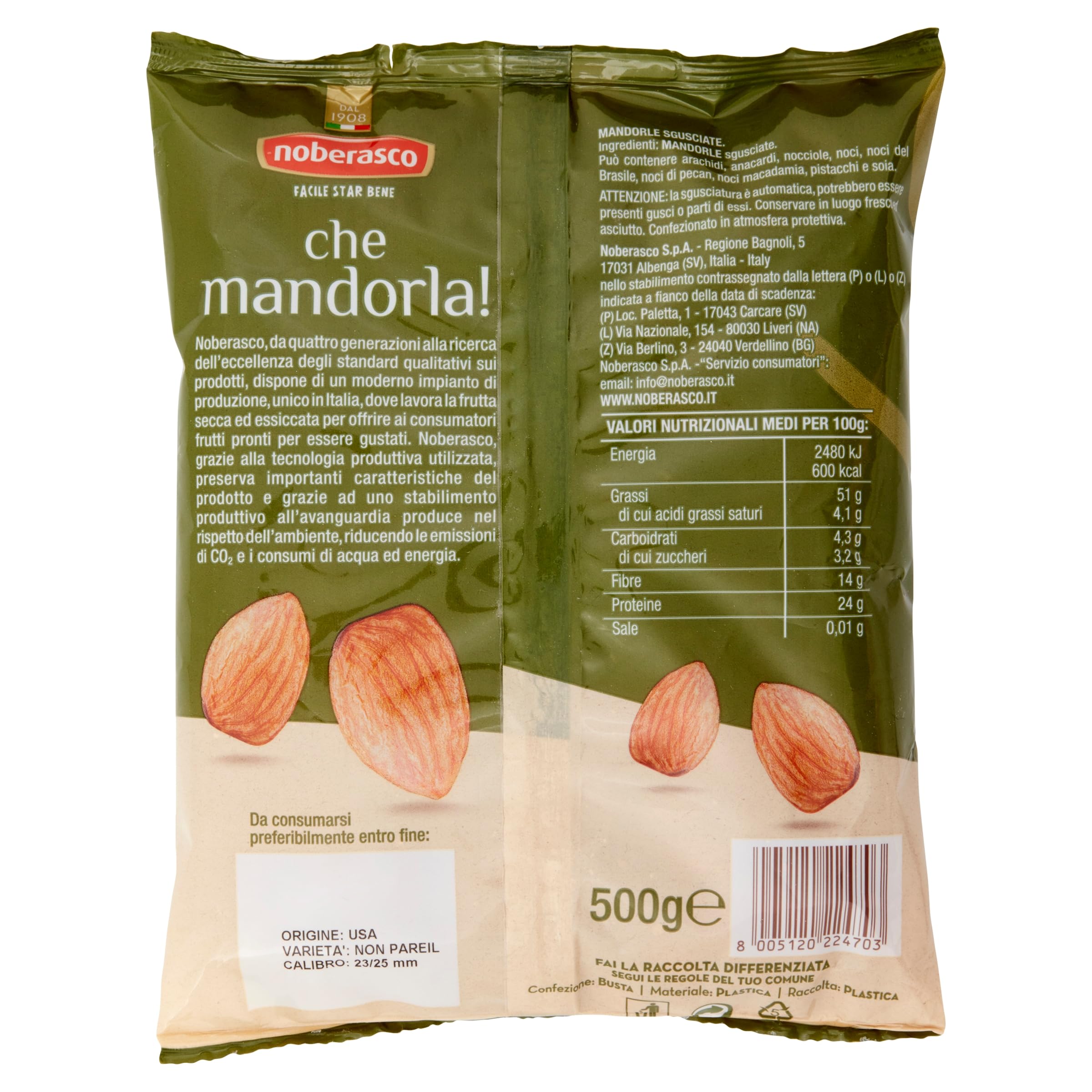 NOBERASCO - CHE MANDORLA SGU. BS. 500G