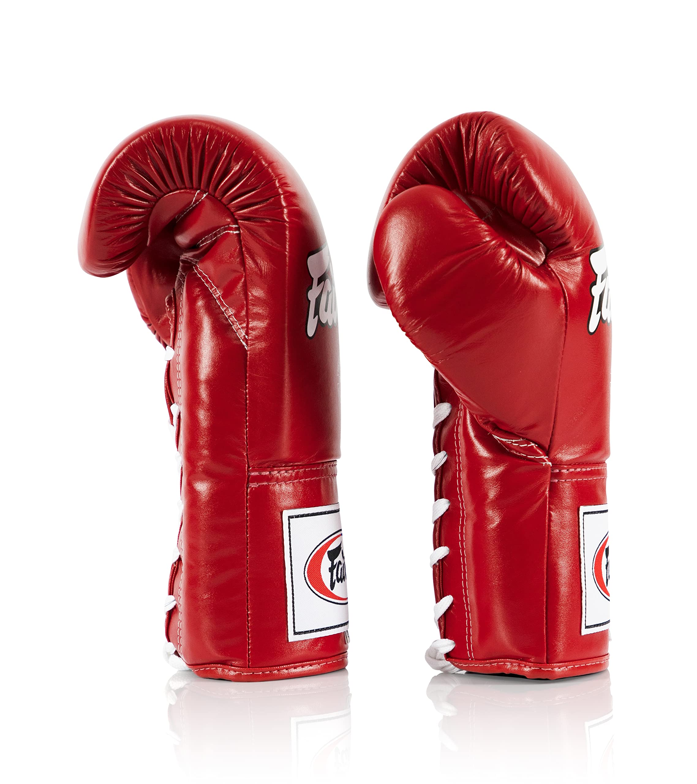 Fairtex Pro - Guanti da gara in pelle con lacci, per Muay Thai e Boxe