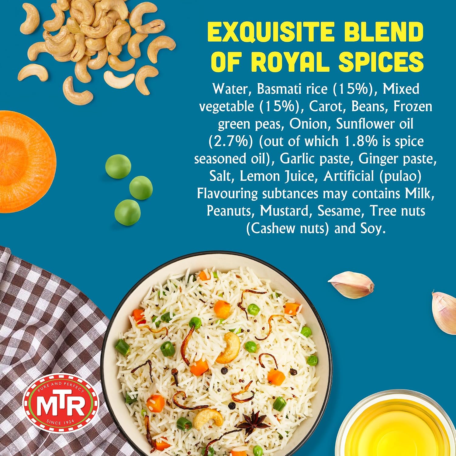 MTR Pulao Indian Ready to Eat Meals Mixed Vegetables & Basmati Rice, 6 Pack image 4