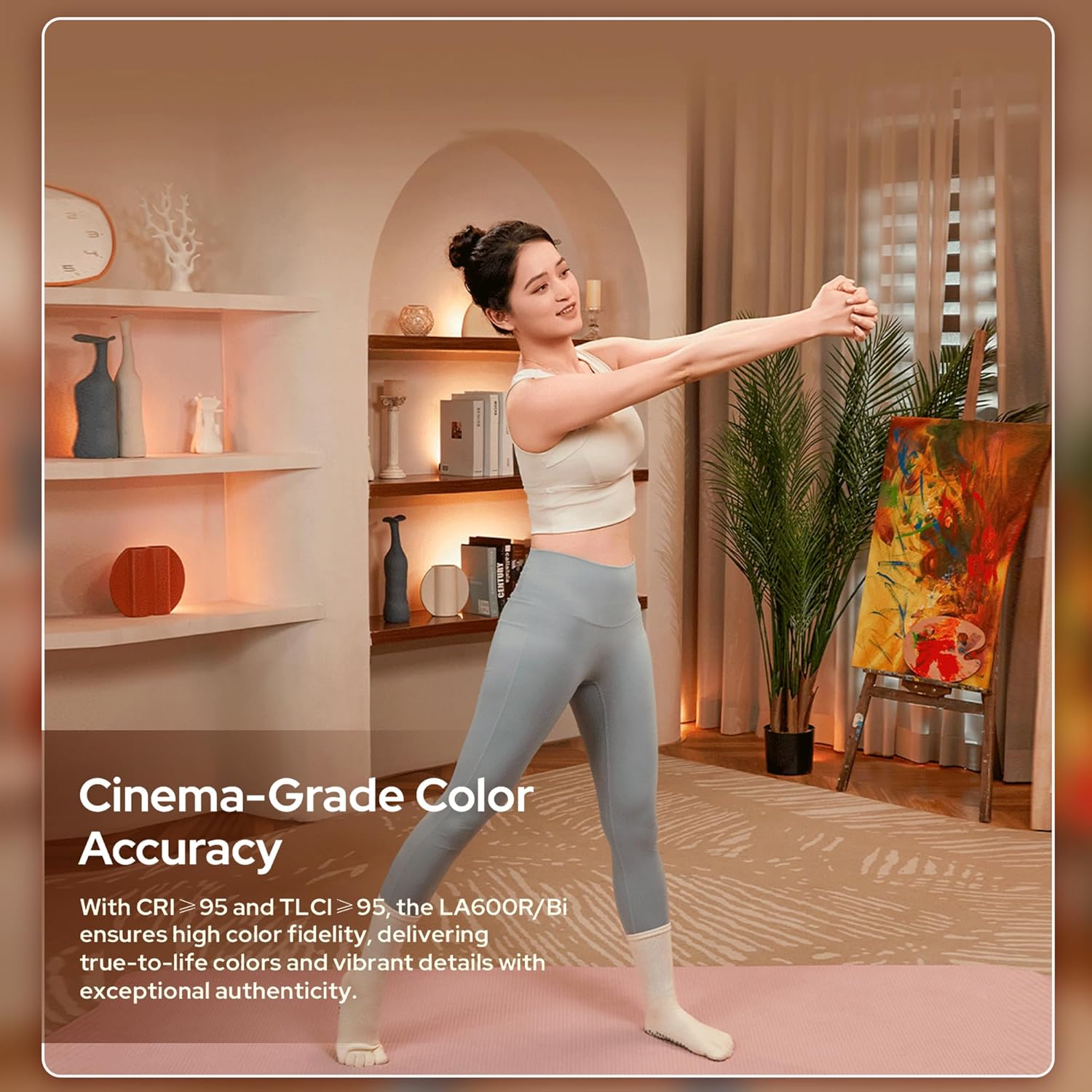 Godox Litemons LA600Bi LED Video Light with Carry Bag,600W 212,500Lux@1M Studio Light,2800K-6500K Bowens Mount Continuous Lights with 11 FX Effects,App Control,NFC Connection (Black)
