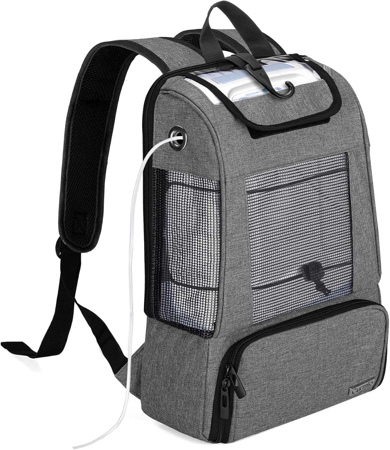 Portable Oxygen Concentrator Backpack, POC Travel Carrying Bag with Breathable Mesh Panels, Compatible with Units Gray Bag Only
