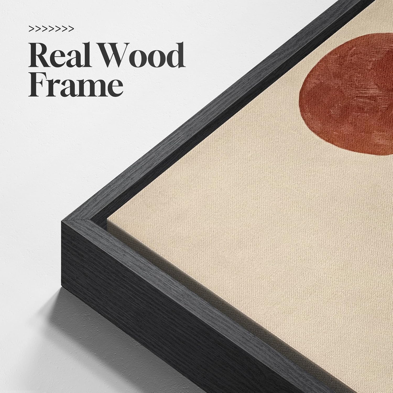 Large Framed Neutral Abstract Wall Art Set of 3, Square Modern Minimalist Zen Canvas Prints, Warm Earth Tone Artwork for Living Room Bedroom Office, 24x24 Inches - Image 4