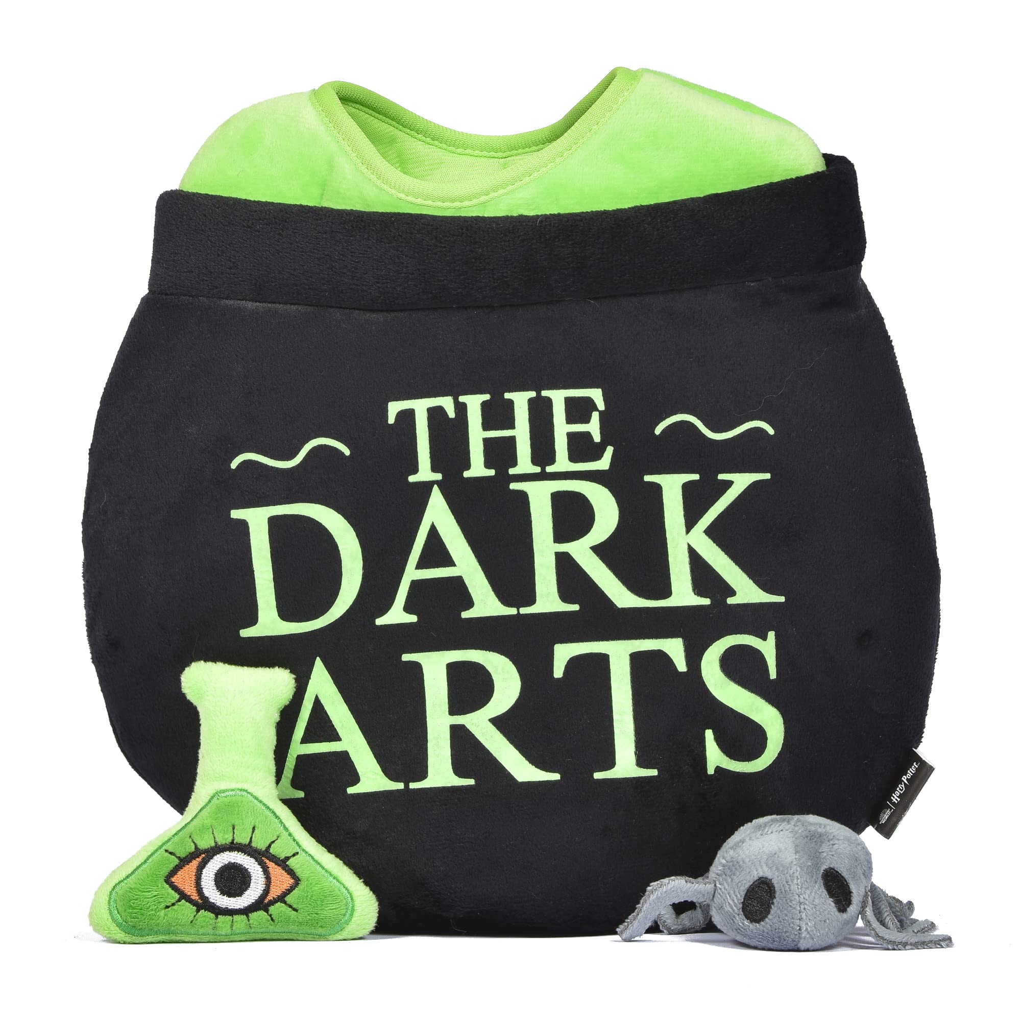 Harry Potter 10" Dark Arts Potion Burrow Toy Dog Toy Dark Arts Cauldron with Plush Removable Parts Dark Arts Cauldron, Potion, and Spider Toys for Dogs โ image 1